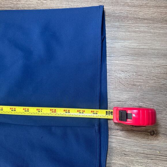 SAIL TO SABLE Navy Blue Cowl High Neck Button Back Sleeveless Dress Sz M preppy - Picture 9 of 11